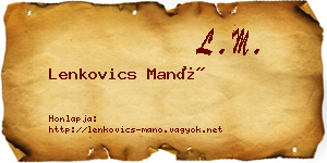 Lenkovics Manó névjegykártya